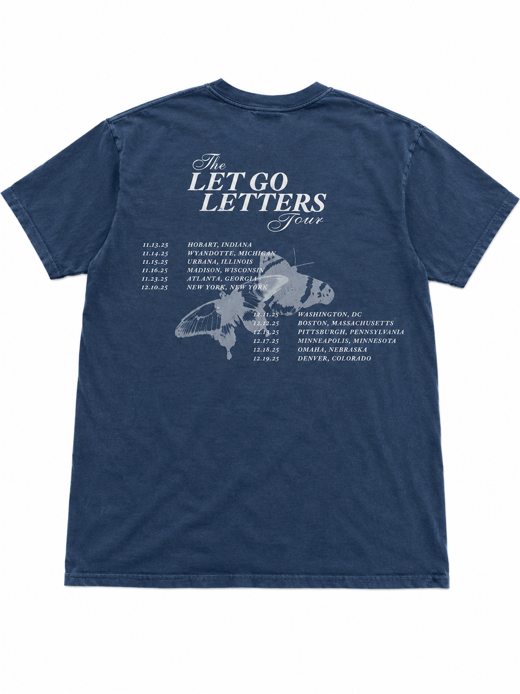 Let Go Letters Tour Tee - Navy