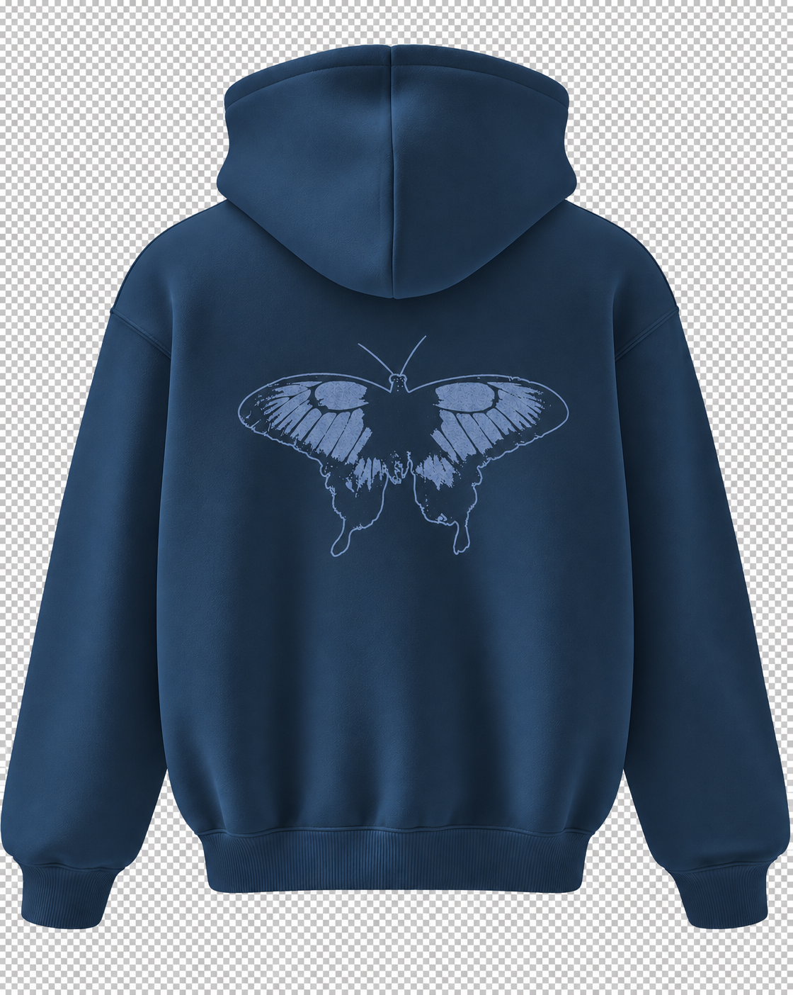 Grave Hoodie - Navy Moth