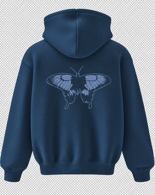 Grave Hoodie - Navy Moth