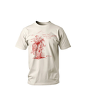 Danny Don't tee in cream with red sketch drawn by Avery